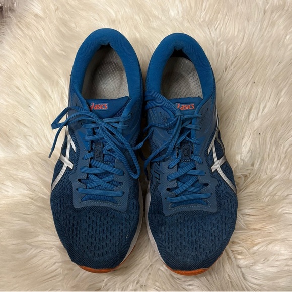 ASICS GT-1000 10 (2E WIDE blue and orange sneakers 10 w - Picture 2 of 8